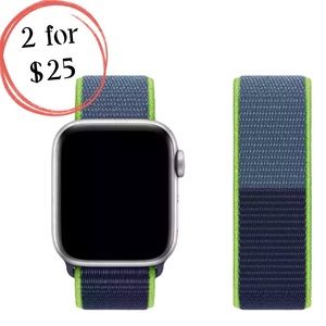 🎉NEW Blue Neon Lime Nylon Band for Apple iWatch